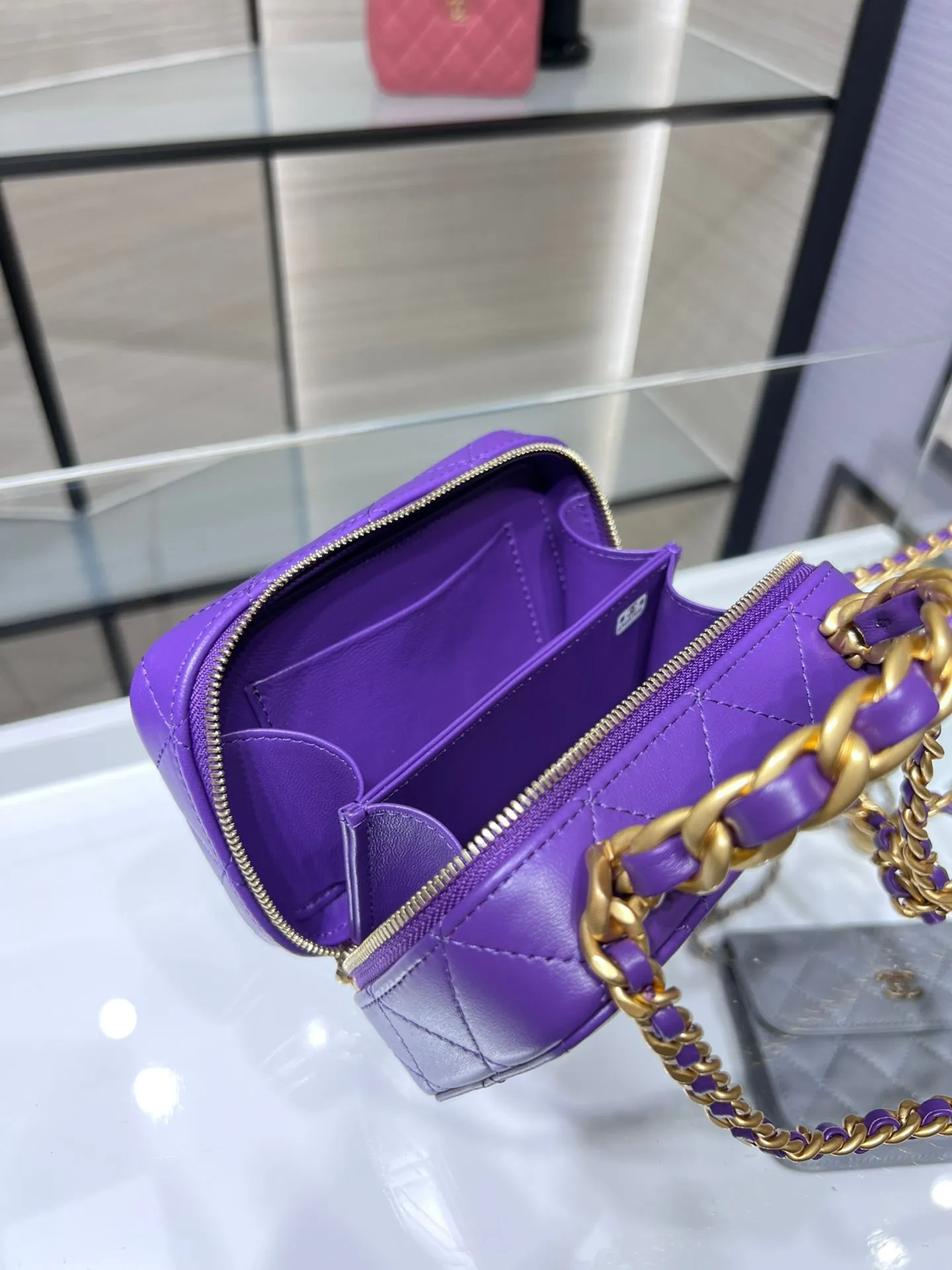 CHLVanity With Chain Purple Bag For Women 9cm/3.5in