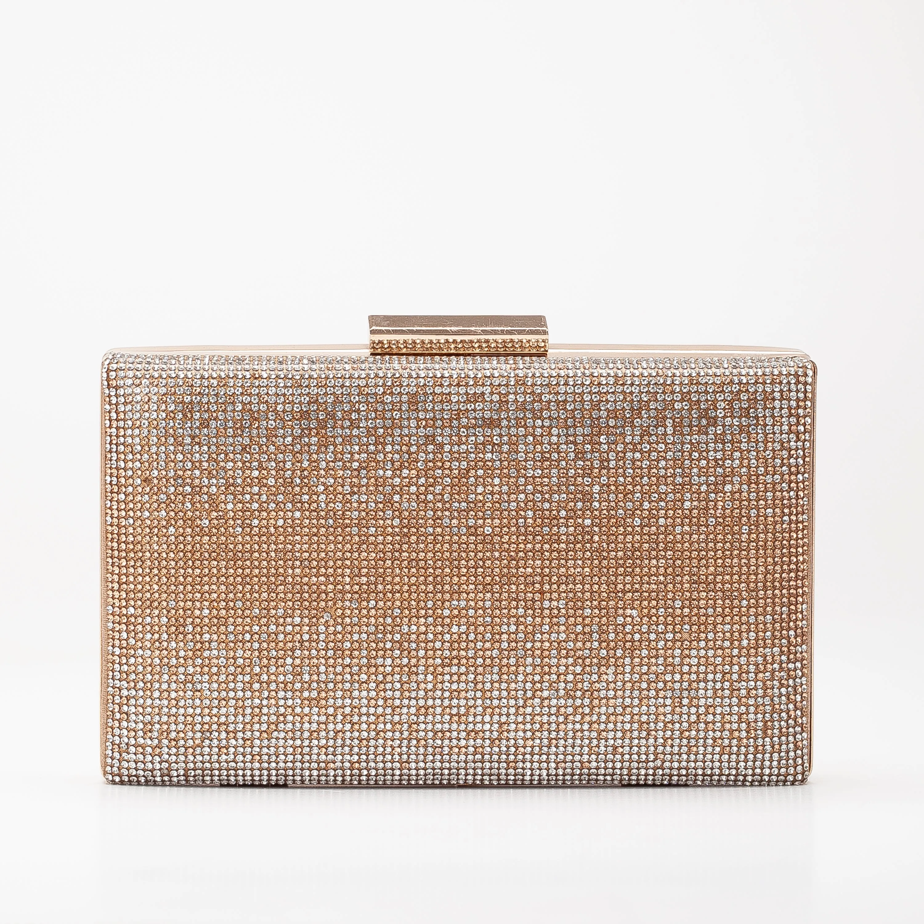 Clara - Rose Gold Glitter Clutch