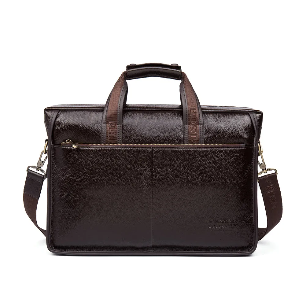 Classic Leather Briefcase Messenger Bags for Men | 14' Laptop Bag