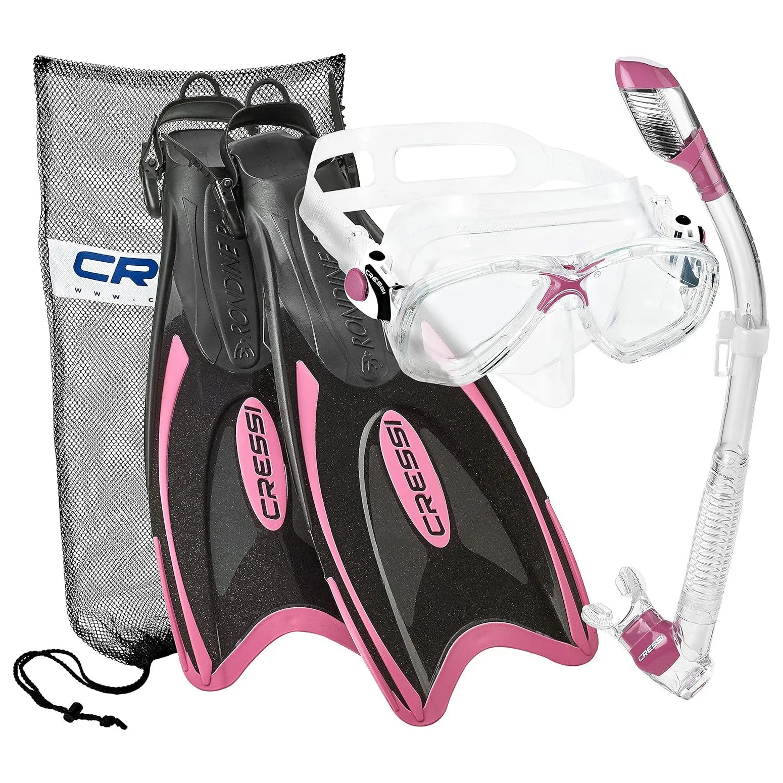 Cressi Marea Mask - Supernova Dry Snorkel - Palau Fins Snorkel Set