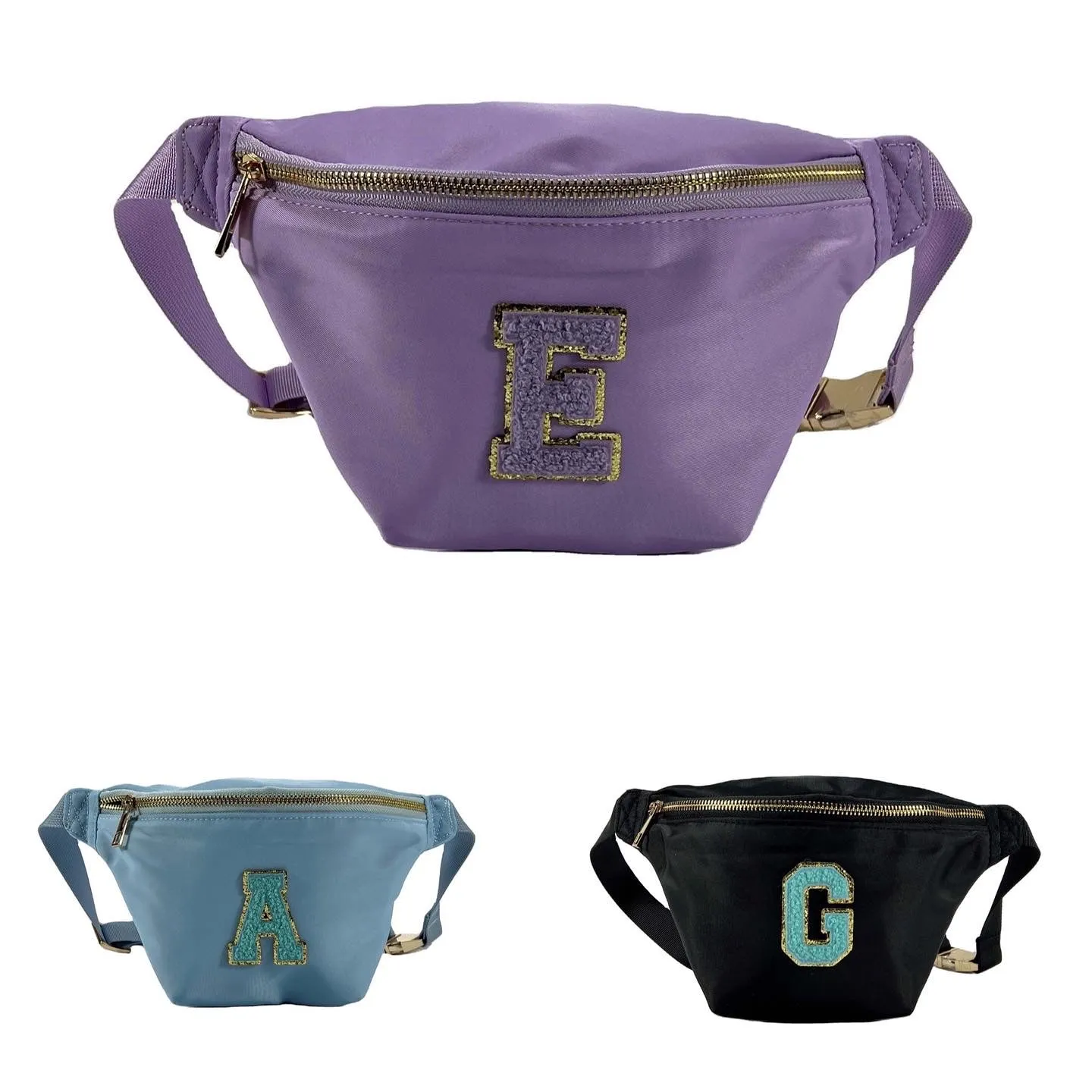 Custom Logo Adjustable Waterproof Nylon Fanny Pack/ Shoulder Sling - Assorted Colors