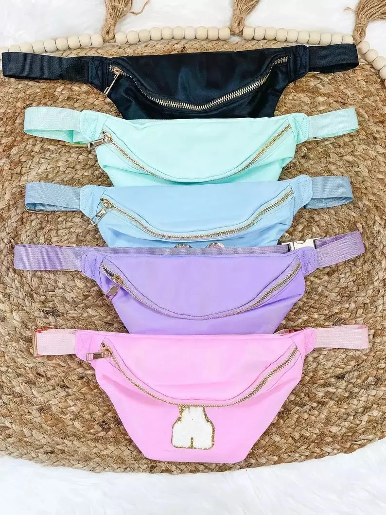 Custom Logo Adjustable Waterproof Nylon Fanny Pack/ Shoulder Sling - Assorted Colors