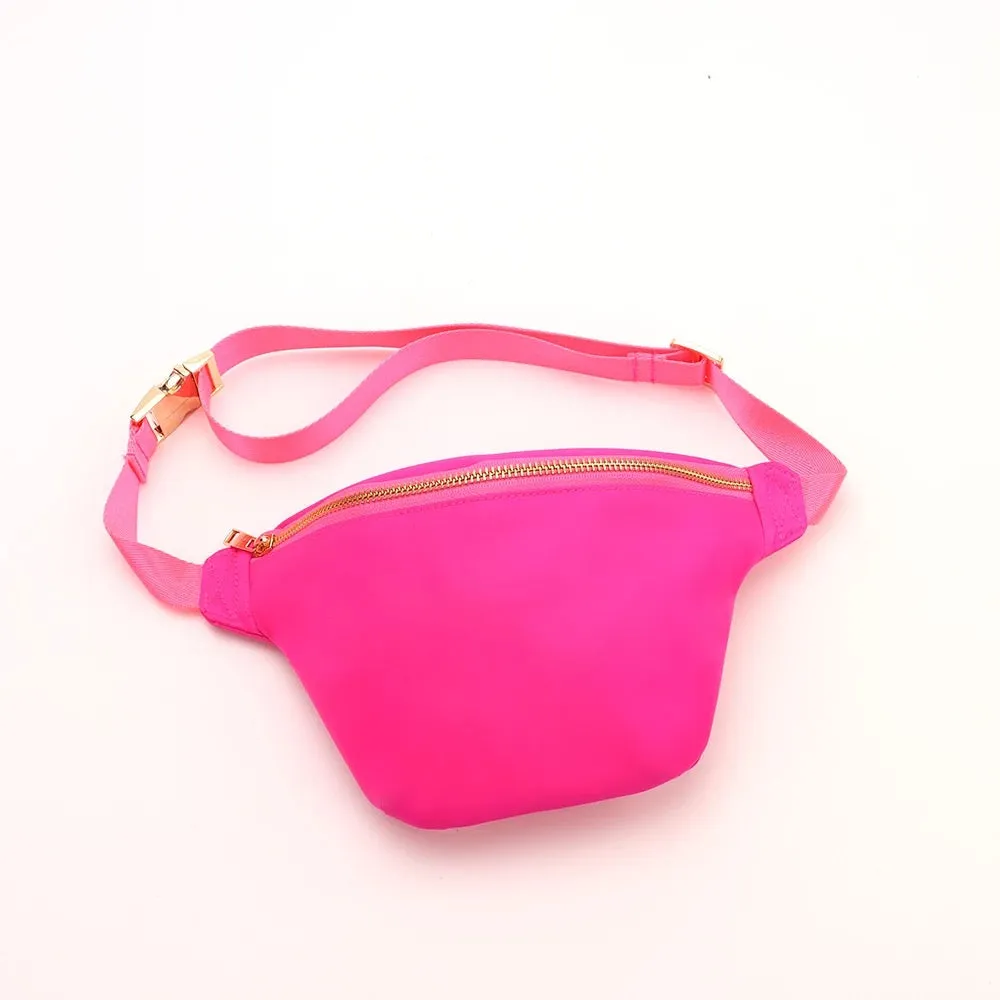 Custom Logo Adjustable Waterproof Nylon Fanny Pack/ Shoulder Sling - Assorted Colors