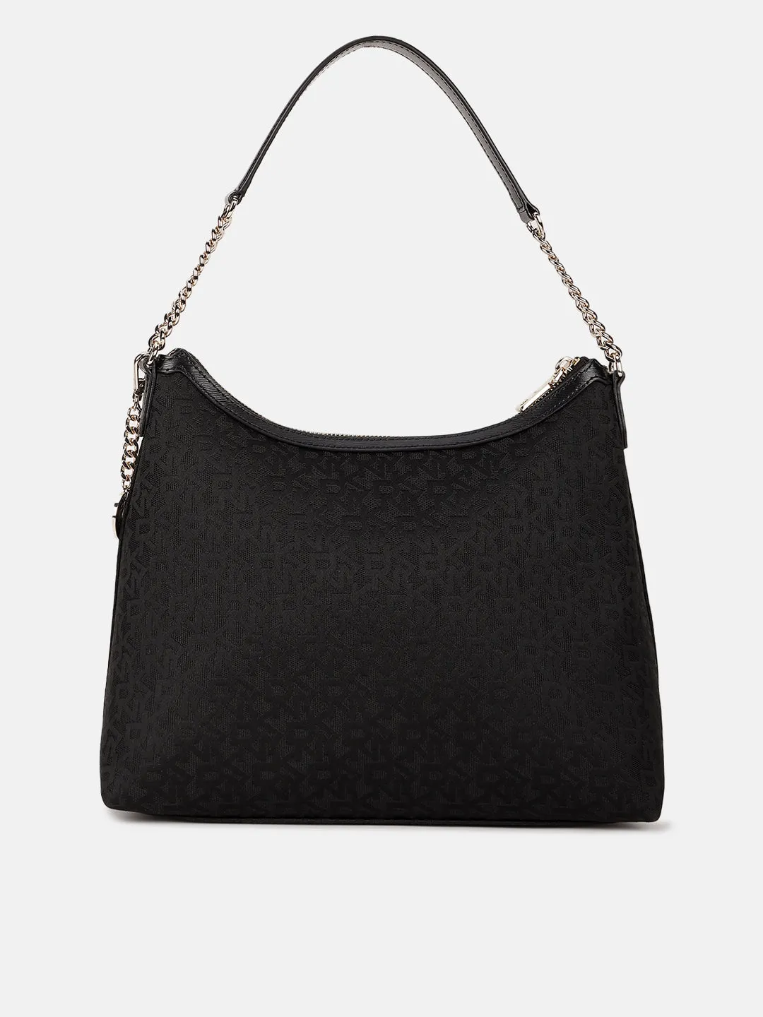 Dkny Women Black Printed Hobo Bag