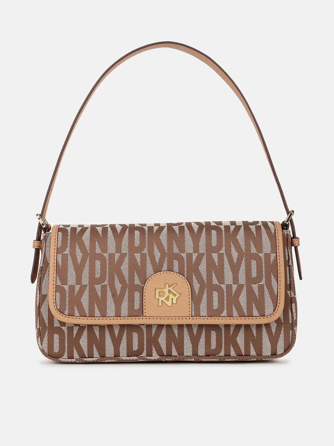 Dkny Women Brown Printed Shoulder Bag