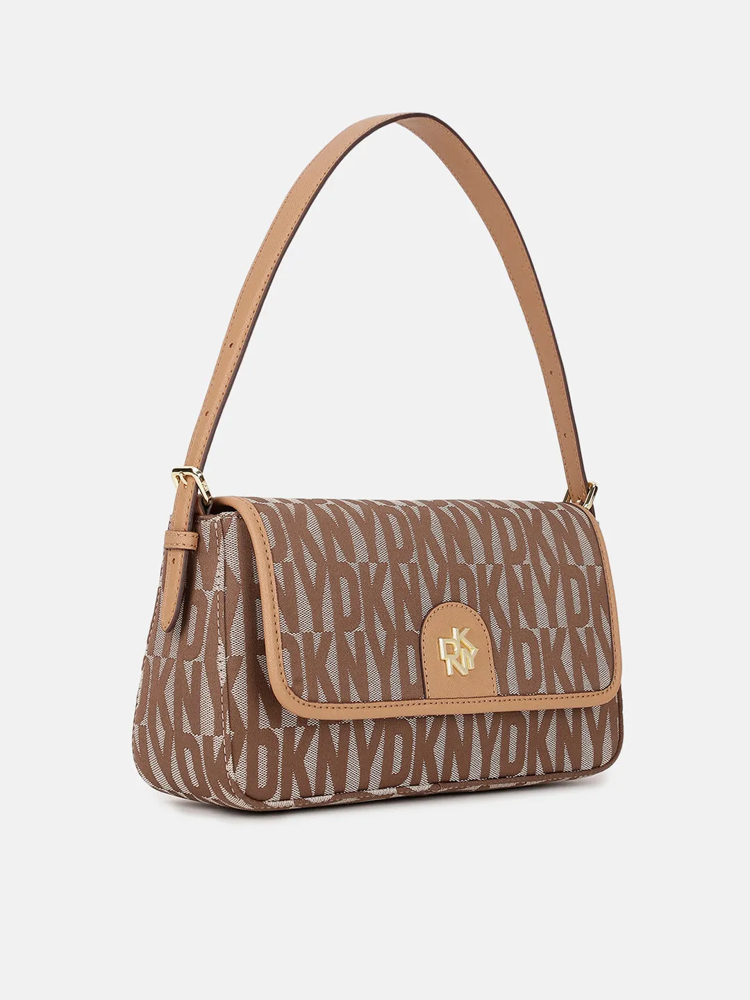 Dkny Women Brown Printed Shoulder Bag