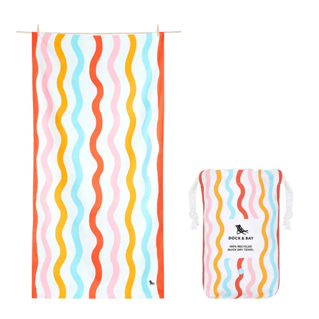 Dock & Bay Cabana Quick Dry Towel - Squiggle Face