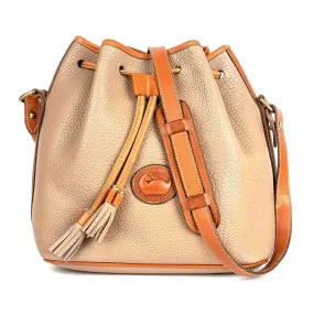 Dooney & Bourke All Weather Bucket Shoulder Bags Leather Beige Colour For Women