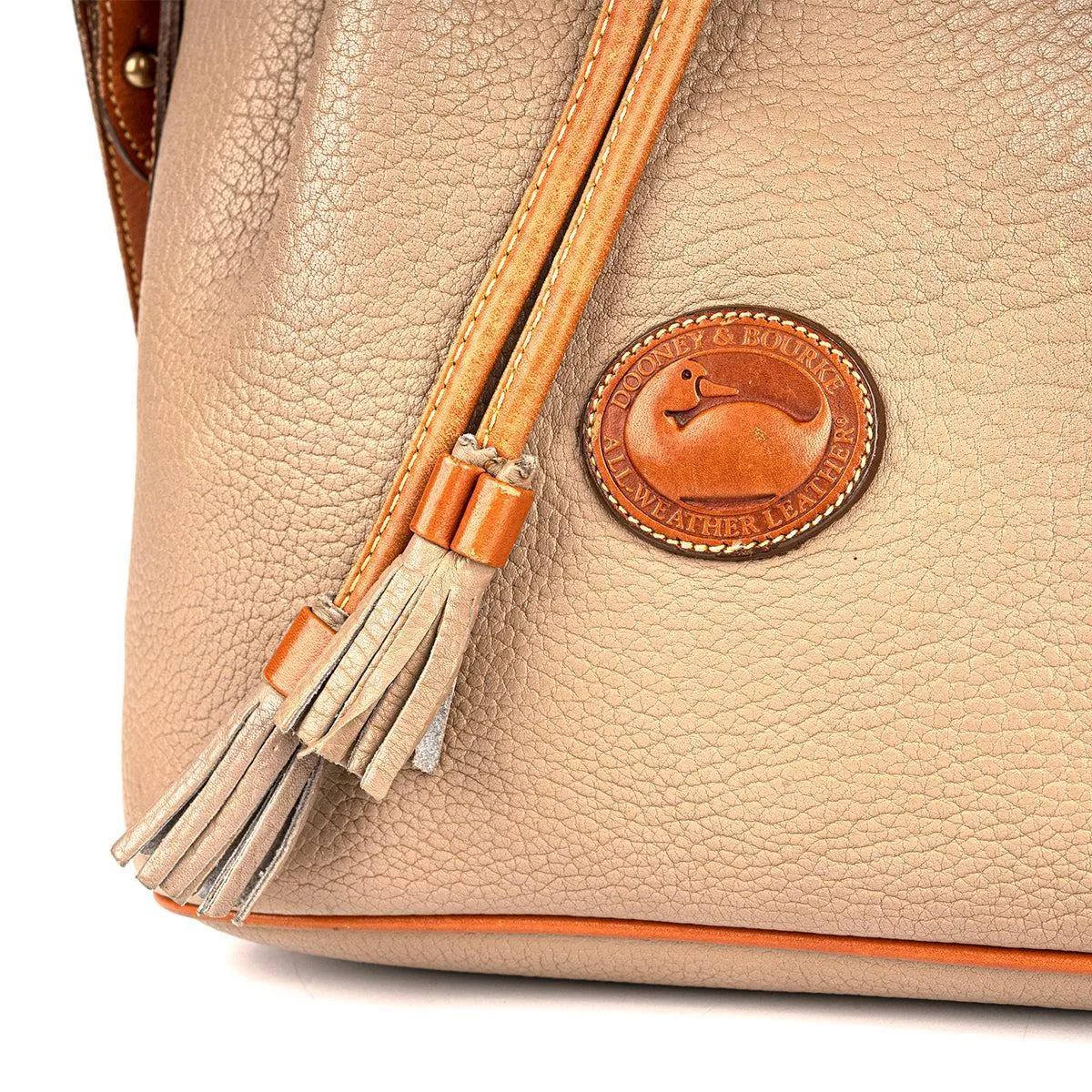 Dooney & Bourke All Weather Bucket Shoulder Bags Leather Beige Colour For Women