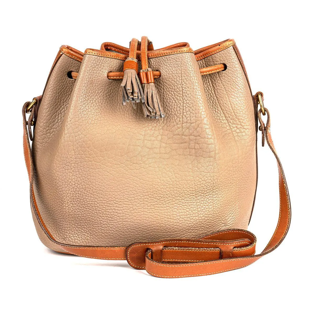 Dooney & Bourke All Weather Bucket Shoulder Bags Leather Beige Colour For Women