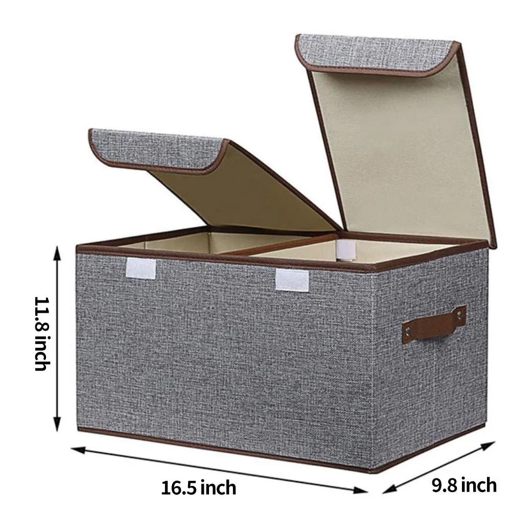 Double Cover Large Clothes Storage Box (16.5'' x 11.8'' x 9.8'')