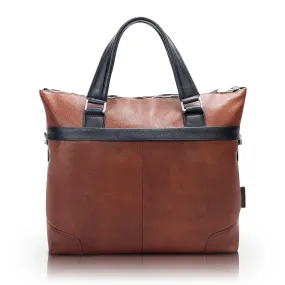 EASTWARD |  15” Leather Two-Tone Tablet & Laptop Briefcase