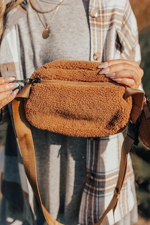 Easy To Style Sherpa Fanny Pack In Brown