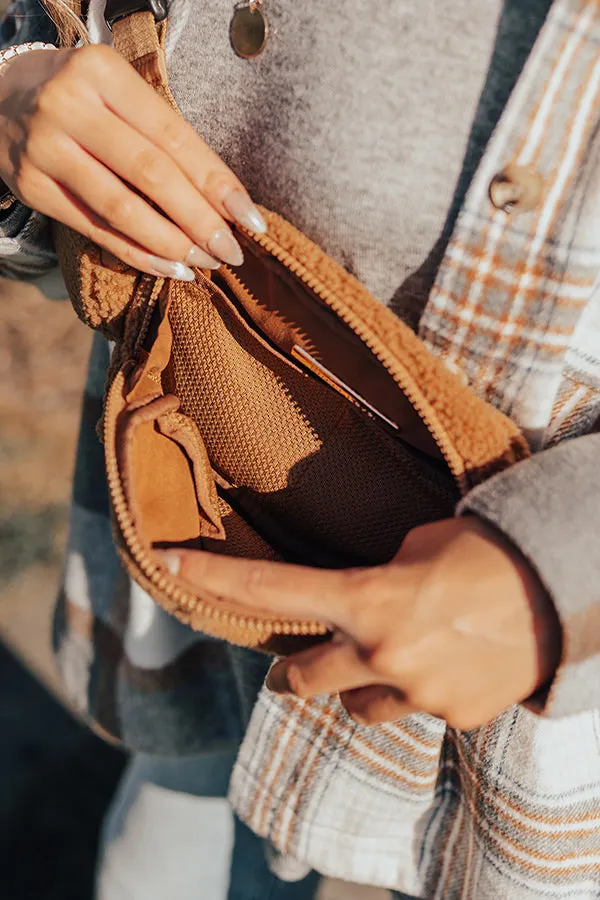 Easy To Style Sherpa Fanny Pack In Brown