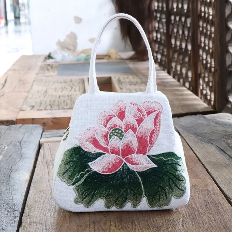 Ethnic embroidery BAG canvas leisure bag handbag embroidery three-dimensional bag