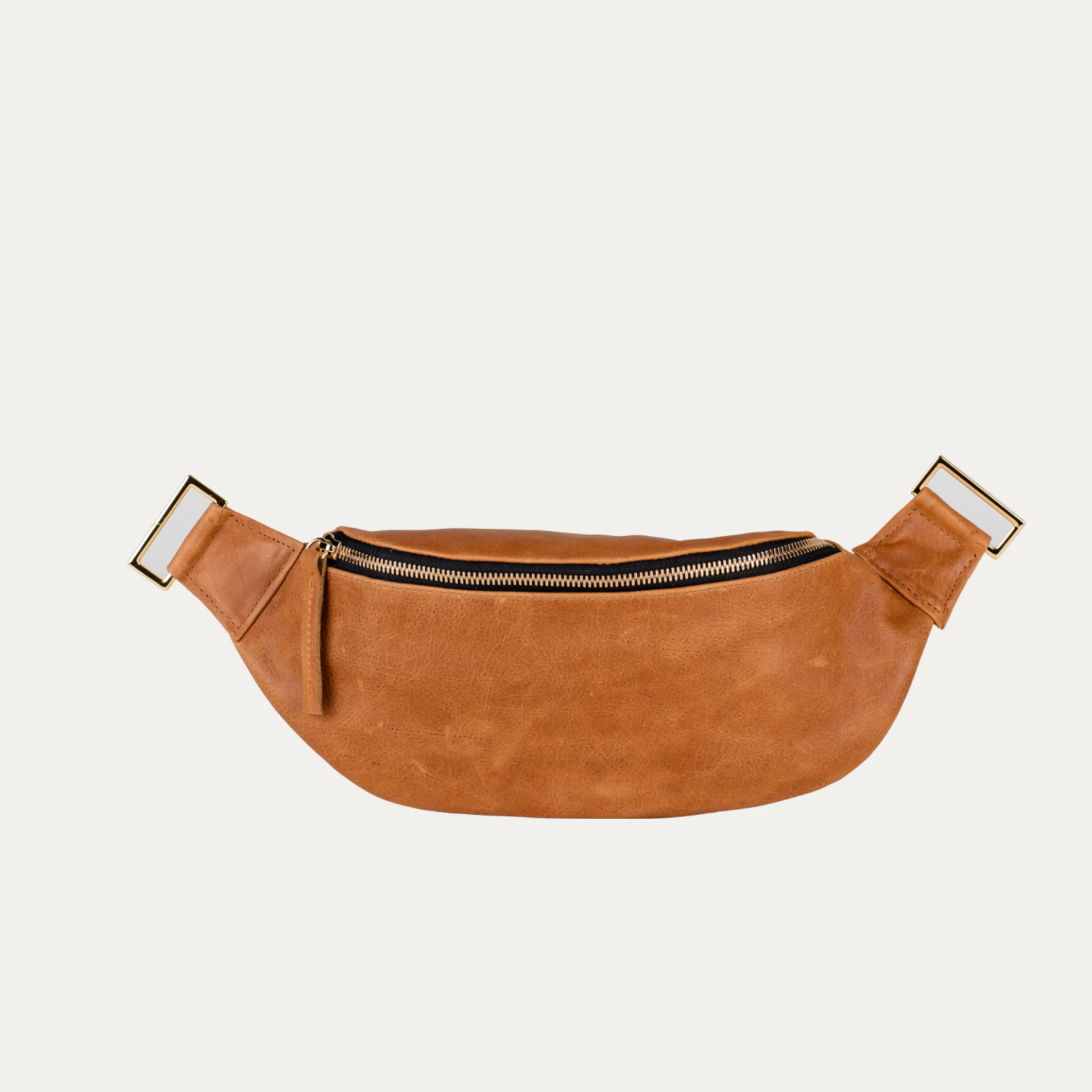 Fanny Pack   Crossbody Bag | Distressed Cognac   Gold Hardware