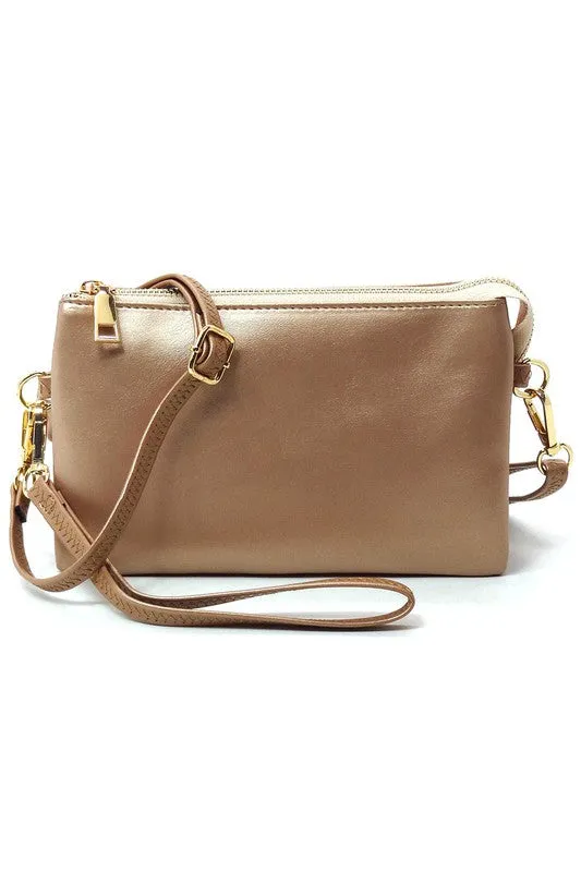 Fashion Crossbody Bag Clutch Wristlet available in 6 colors