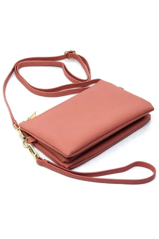 Fashion Crossbody Bag Clutch Wristlet available in 6 colors