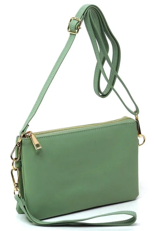 Fashion Crossbody Bag Clutch Wristlet available in 6 colors