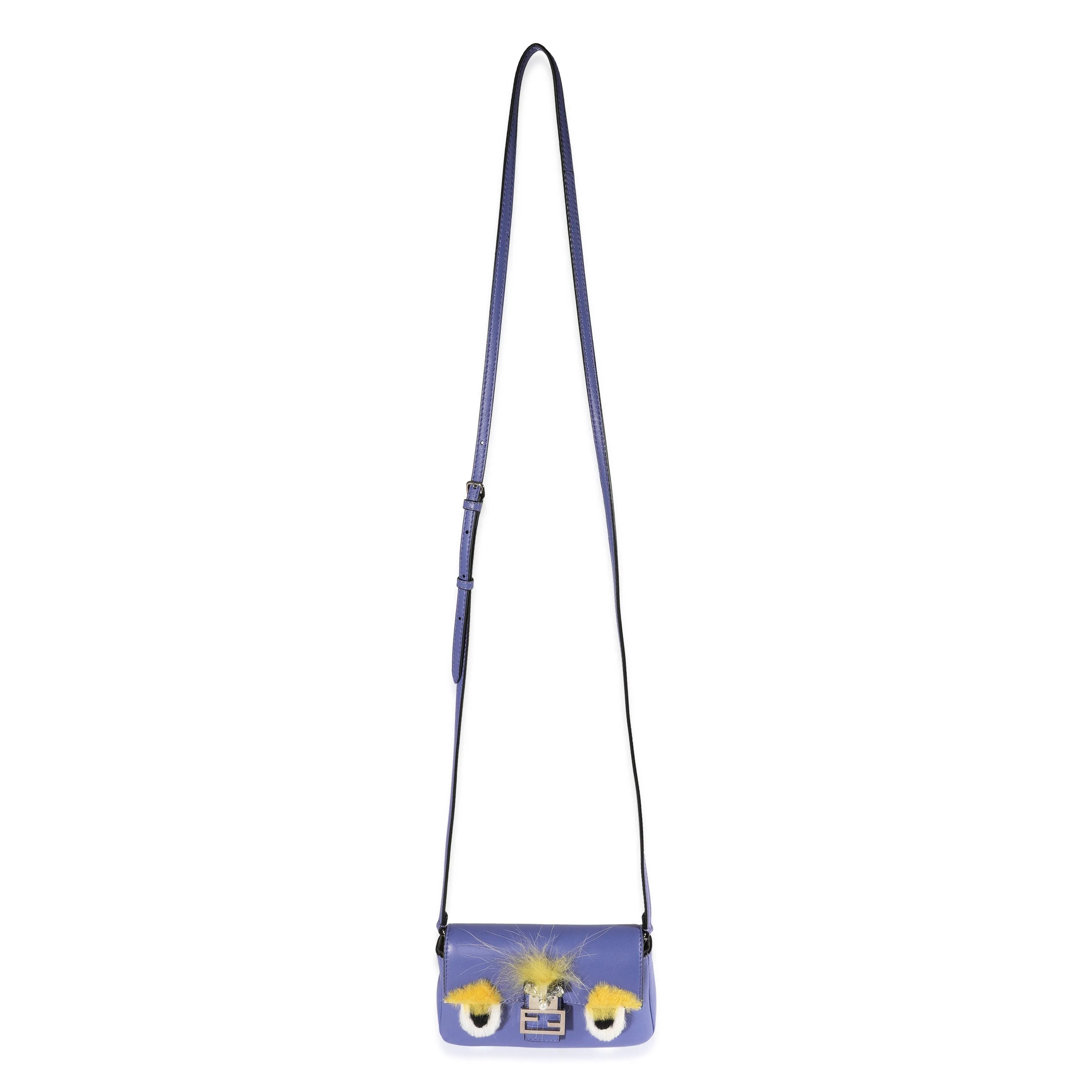 FENDI Periwinkle Bag Bug Micro Baguette