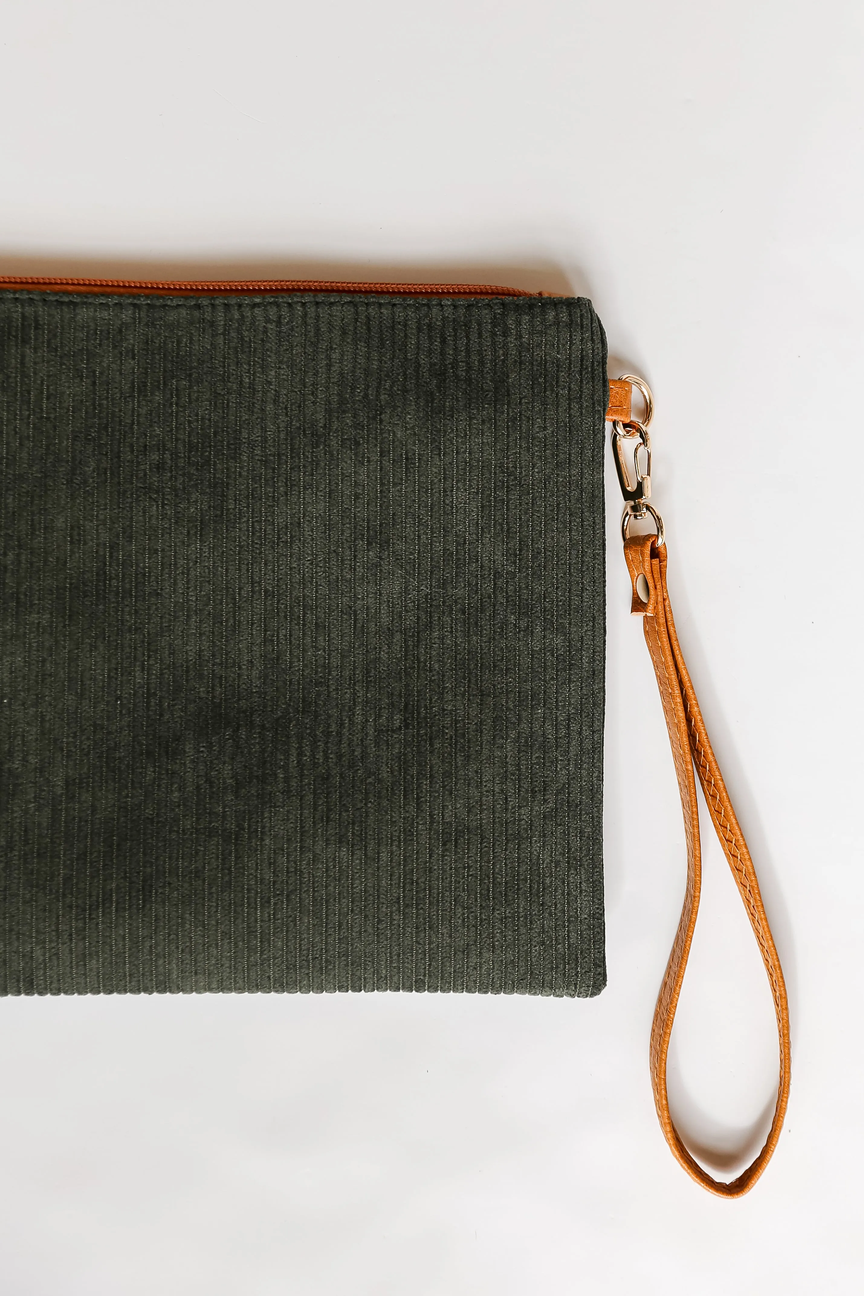 FINAL SALE - Unbelievably Cute Olive Corduroy Crossbody Bag