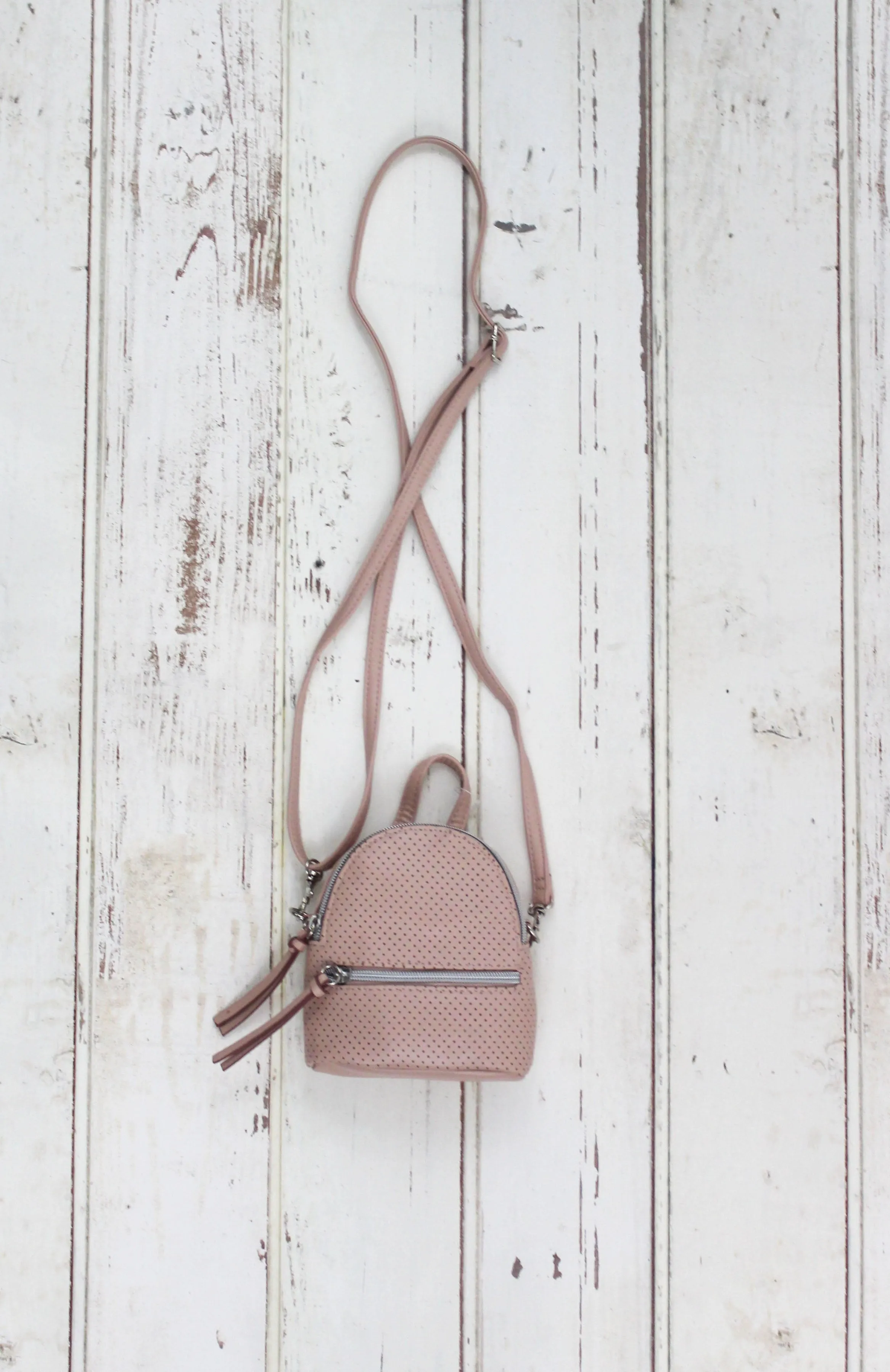 Florence Mini Backpack Crossbody in Blush