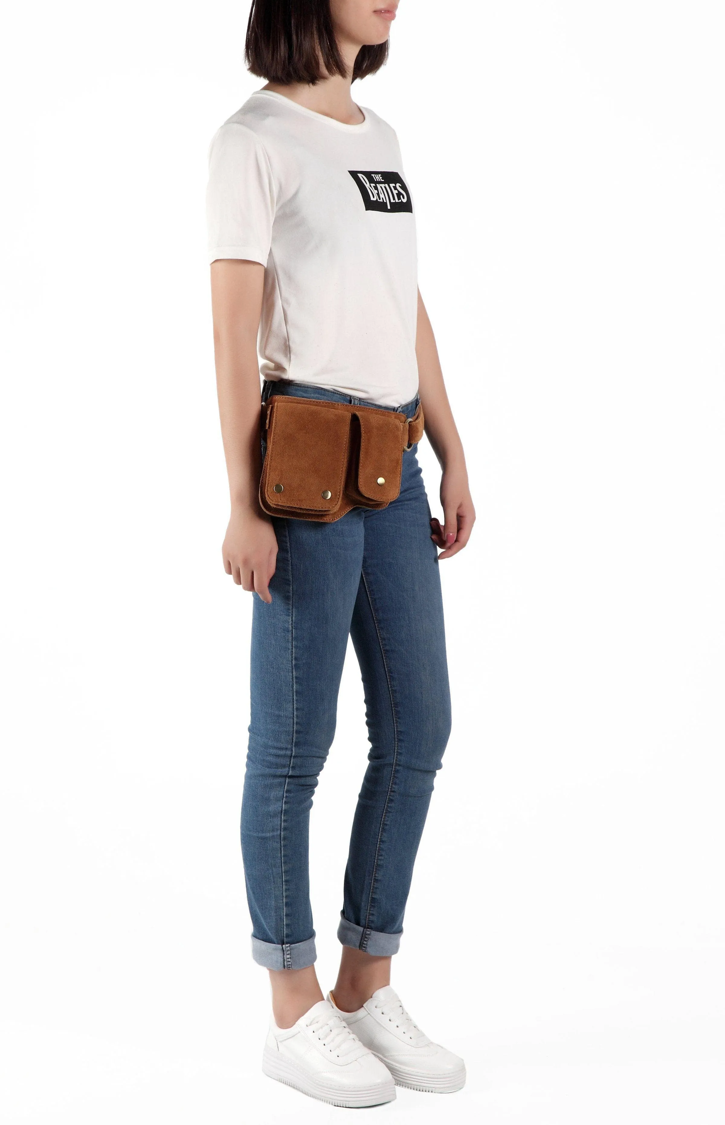 Floretta Suede Leather Waist Bag