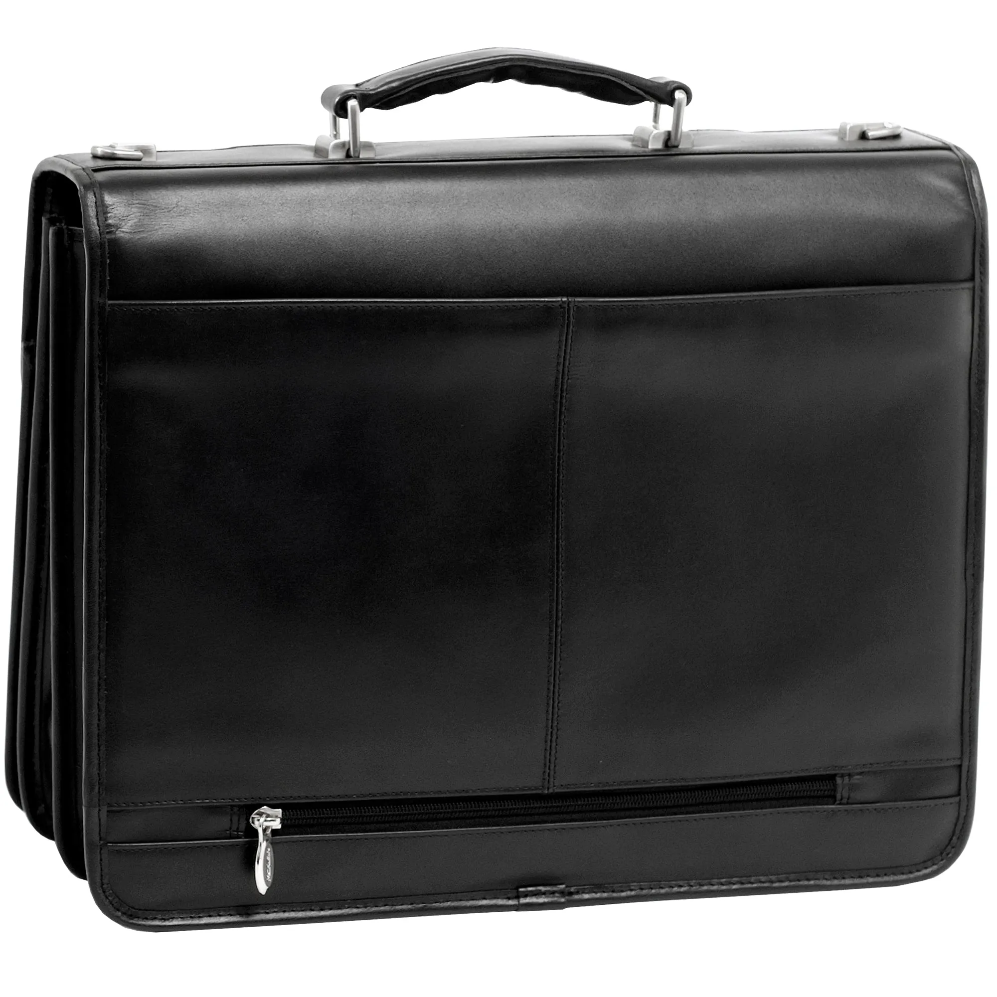 FLOURNOY | 15” Leather Double-Compartment Laptop Briefcase