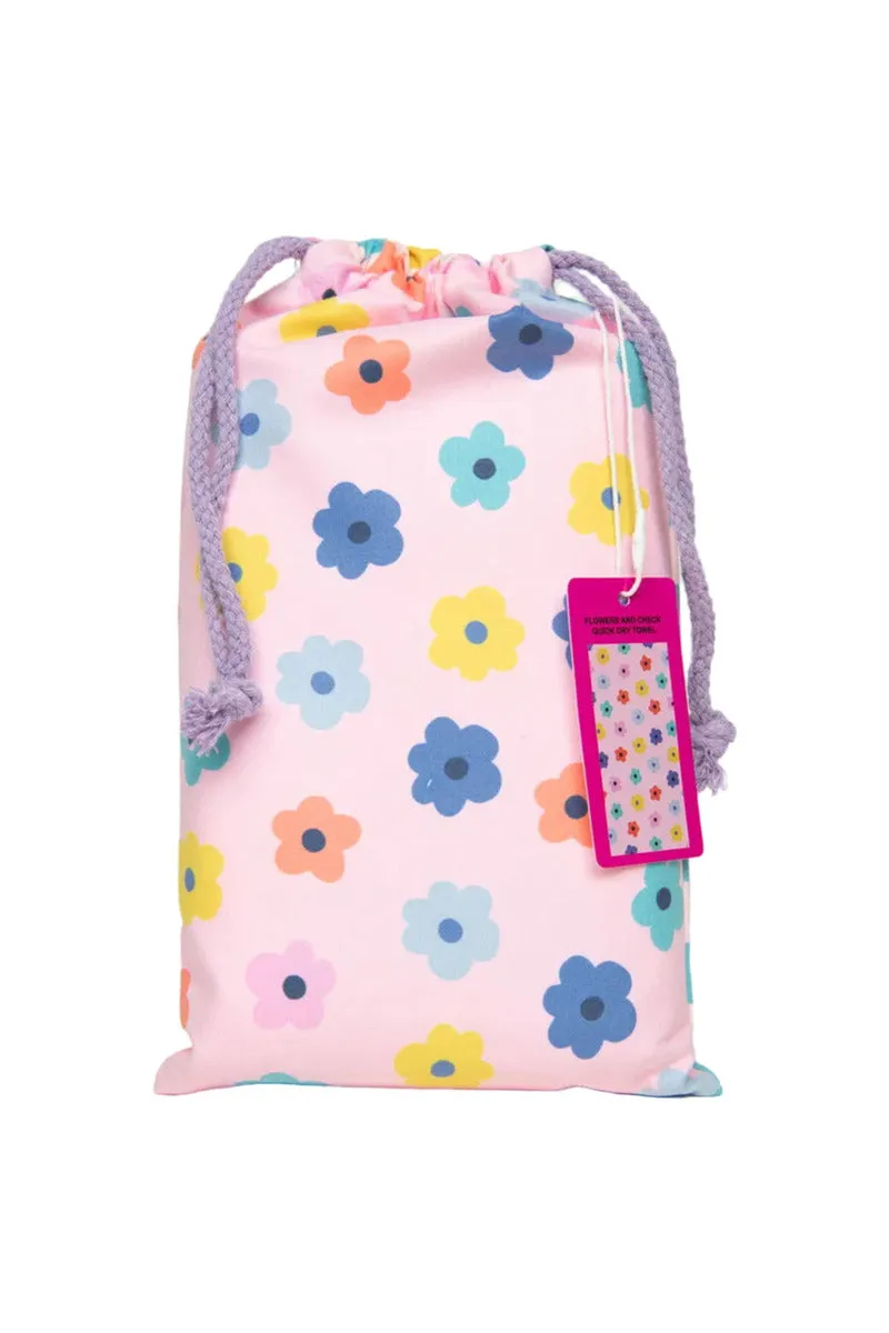 Flowers & Check Wholesale Quick Dry Beach Towel