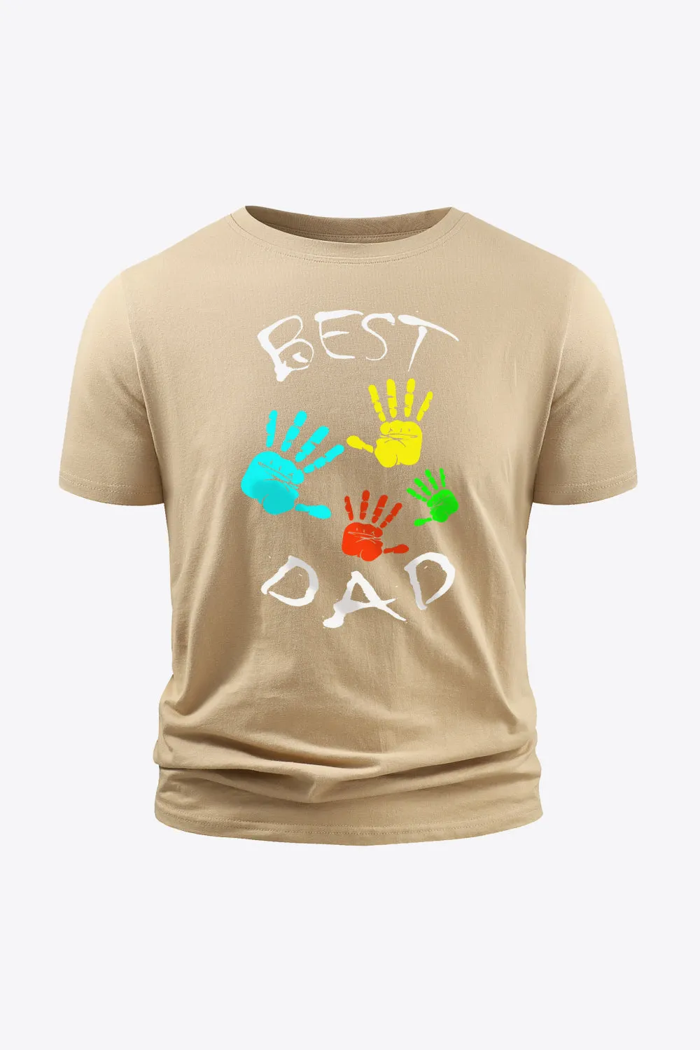 Full Size BEST DAD Graphic Round Neck Short Sleeve Cotton T-Shirt