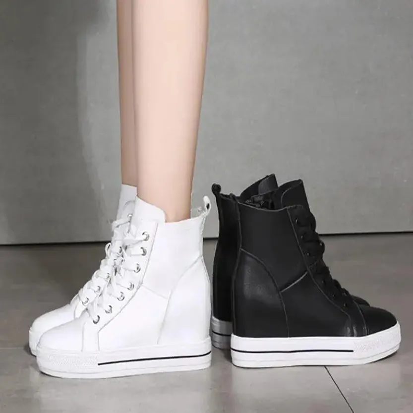 Funki Buys | Boots | Women's Canvas High Rise Ankle Sneaker