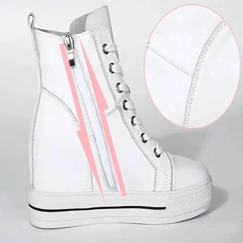 Funki Buys | Boots | Women's Canvas High Rise Ankle Sneaker