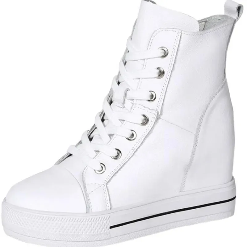 Funki Buys | Boots | Women's Canvas High Rise Ankle Sneaker