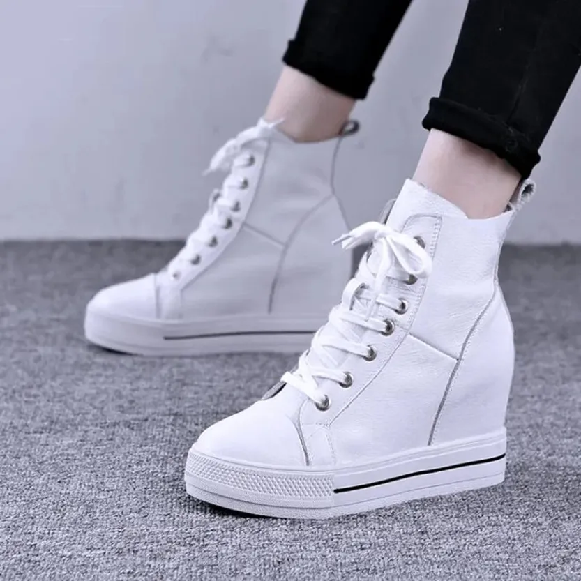 Funki Buys | Boots | Women's Canvas High Rise Ankle Sneaker