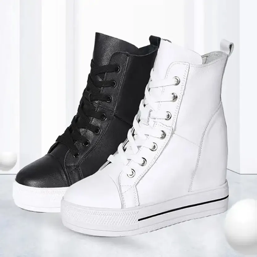 Funki Buys | Boots | Women's Canvas High Rise Ankle Sneaker