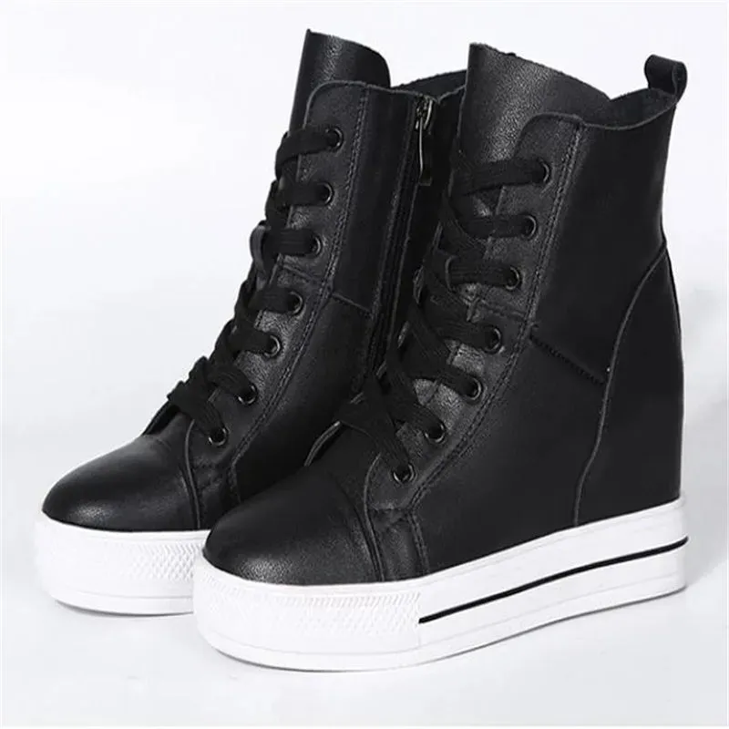 Funki Buys | Boots | Women's Canvas High Rise Ankle Sneaker