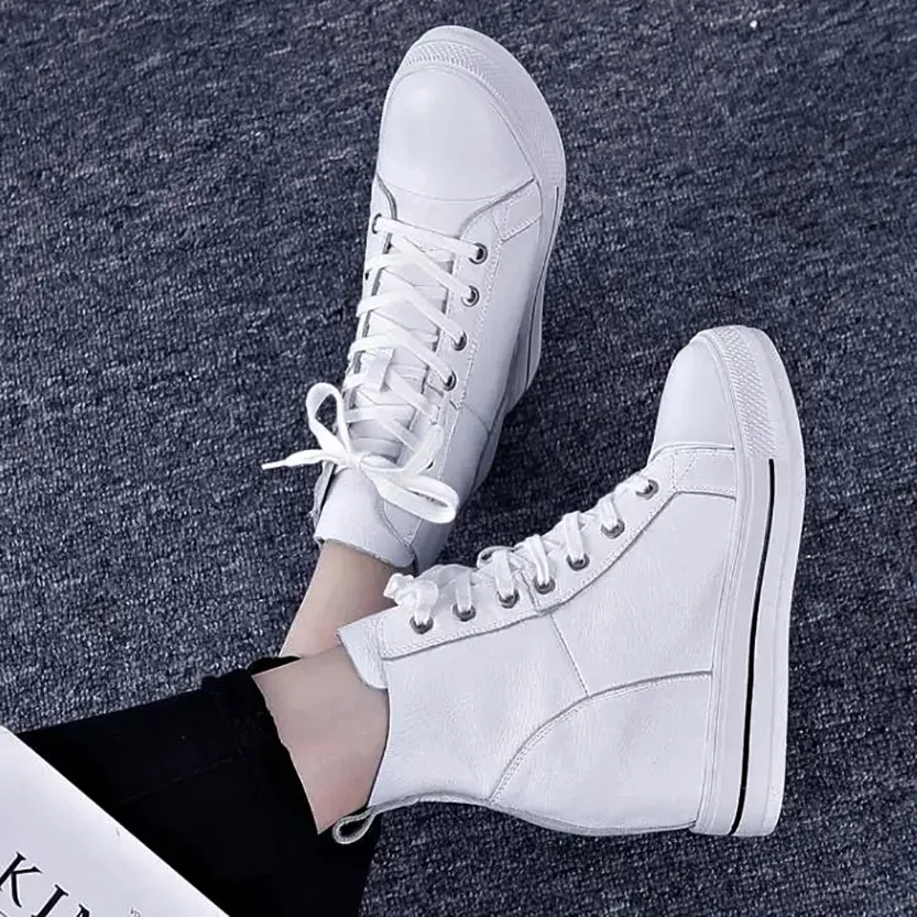 Funki Buys | Boots | Women's Canvas High Rise Ankle Sneaker