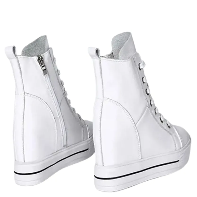 Funki Buys | Boots | Women's Canvas High Rise Ankle Sneaker