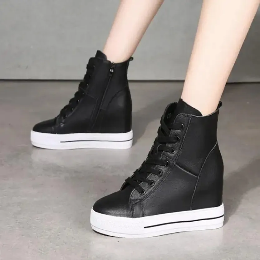 Funki Buys | Boots | Women's Canvas High Rise Ankle Sneaker