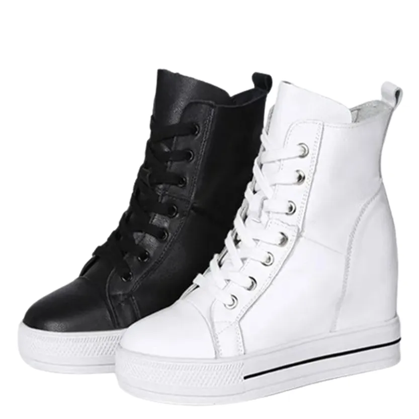 Funki Buys | Boots | Women's Canvas High Rise Ankle Sneaker