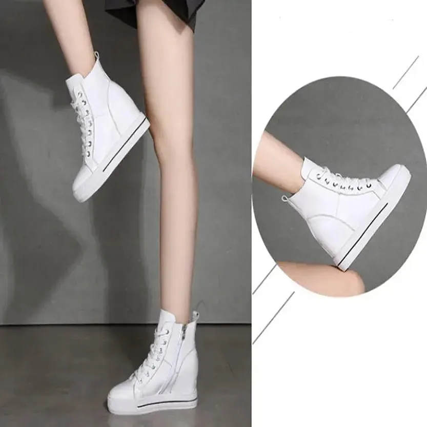 Funki Buys | Boots | Women's Canvas High Rise Ankle Sneaker