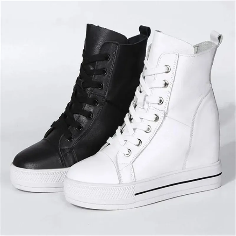 Funki Buys | Boots | Women's Canvas High Rise Ankle Sneaker