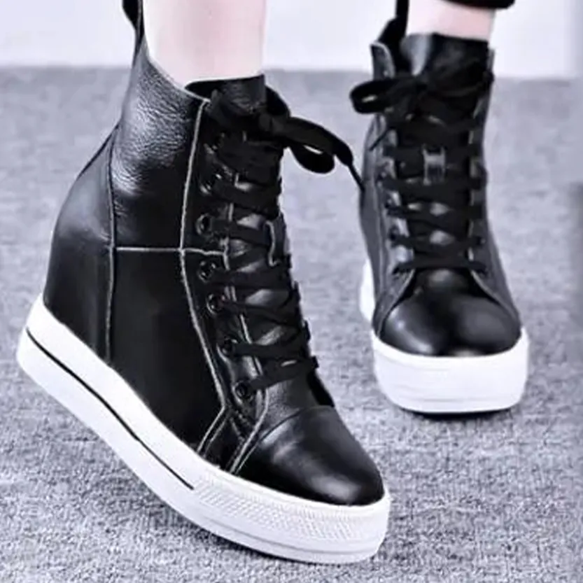 Funki Buys | Boots | Women's Canvas High Rise Ankle Sneaker