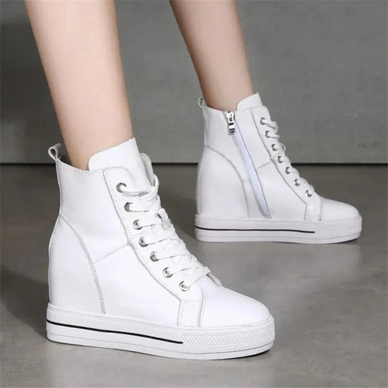 Funki Buys | Boots | Women's Canvas High Rise Ankle Sneaker