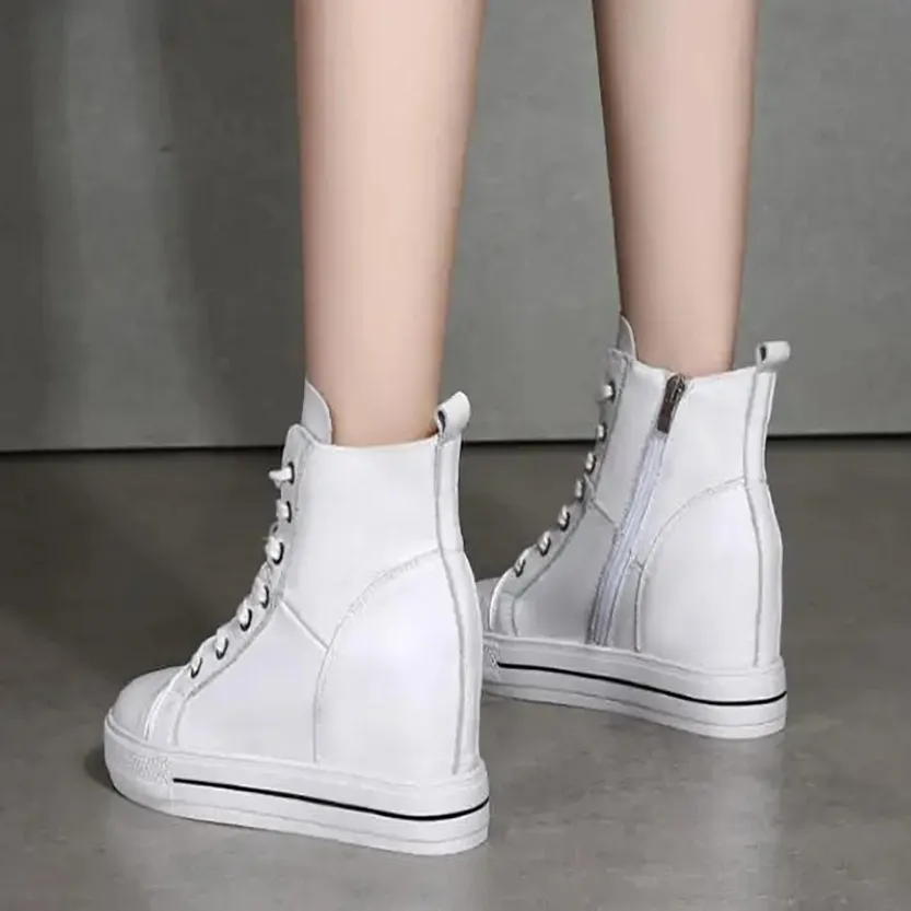 Funki Buys | Boots | Women's Canvas High Rise Ankle Sneaker