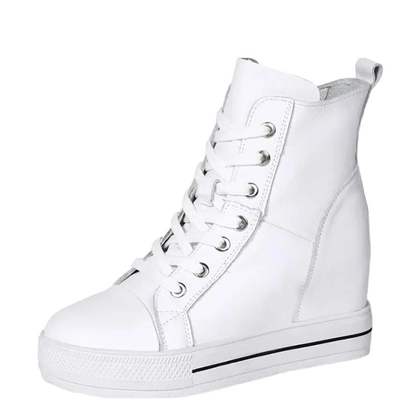 Funki Buys | Boots | Women's Canvas High Rise Ankle Sneaker