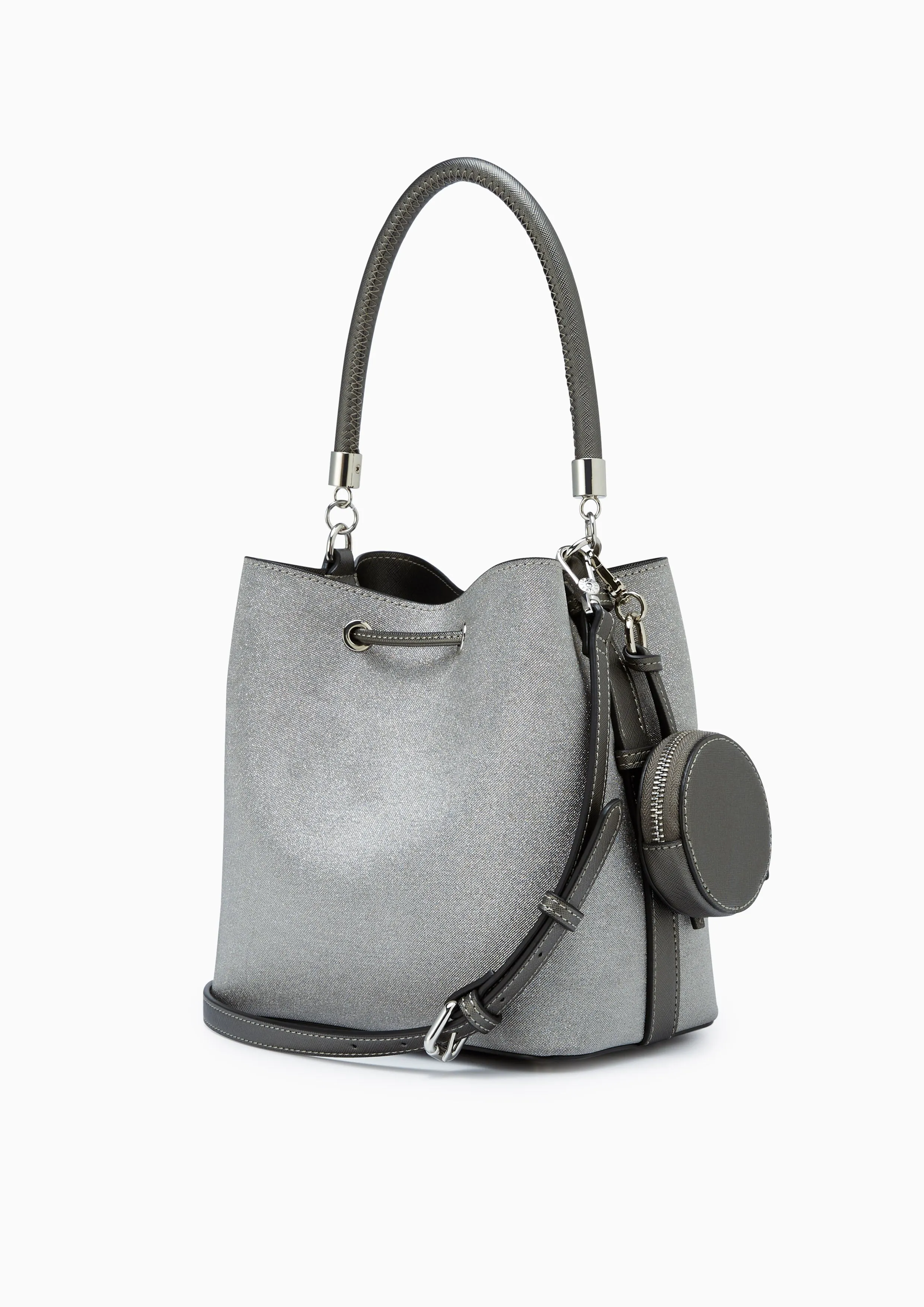 Gareth Party  Bucket Bag - Glitter Silver