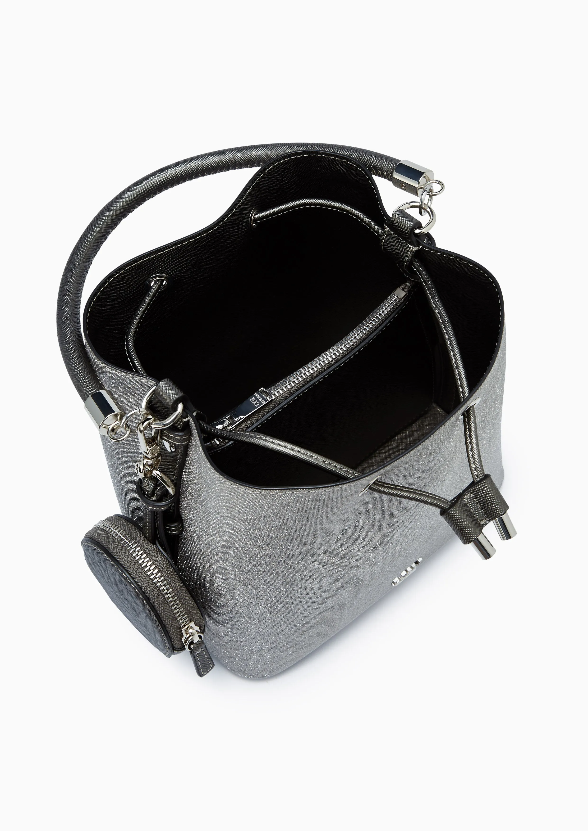 Gareth Party  Bucket Bag - Glitter Silver