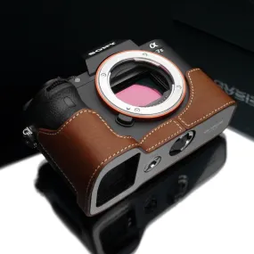 Gariz Camel Brown Leather Camera Half Case XS-CHA7IICM for Sony Alpha A7II A7RII Mark II