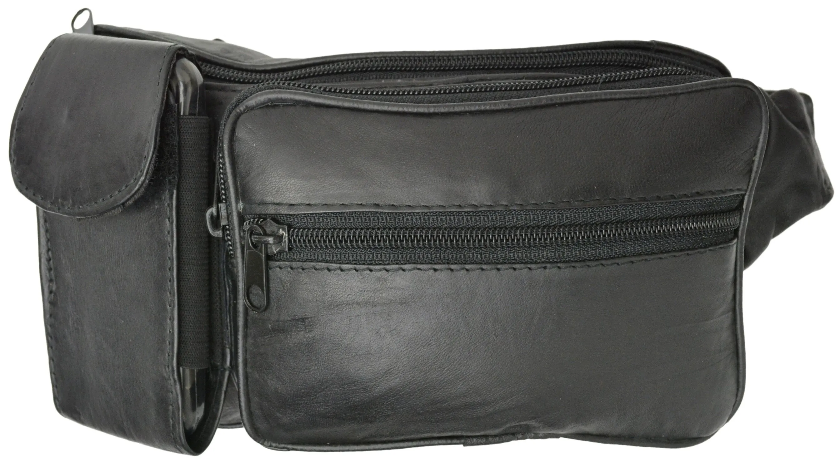 Genuine Leather Fanny Pack with Cell Phone Pocket by Marshal